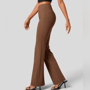 Halara High Waisted Slight Flare Work Pants XLP Teak